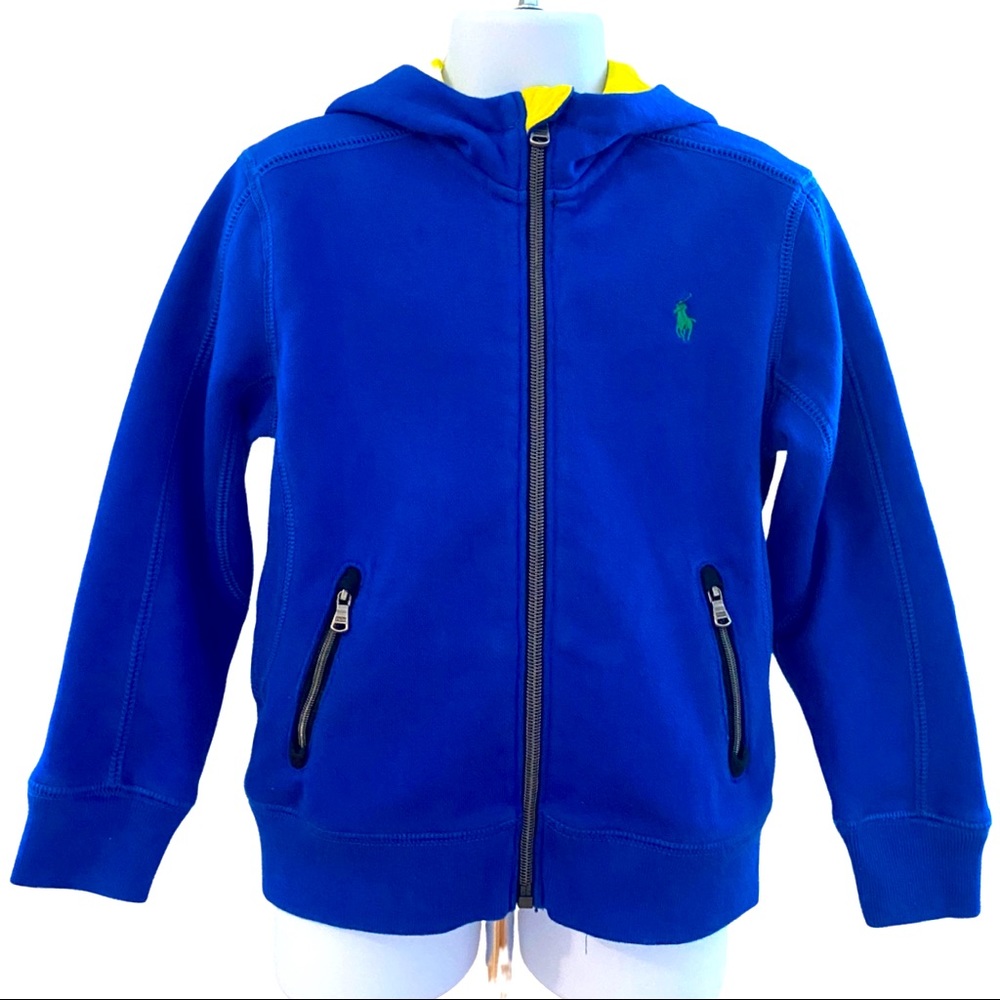Polo Ralph Lauren Water-Repellent Double-Knit Hoodie - ROYAL BLUE - Size 4T